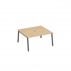 Стол 160 на каркасе TRE в переговорную натуральный дуб / металлокаркас антрацит А4 А3 136 НД