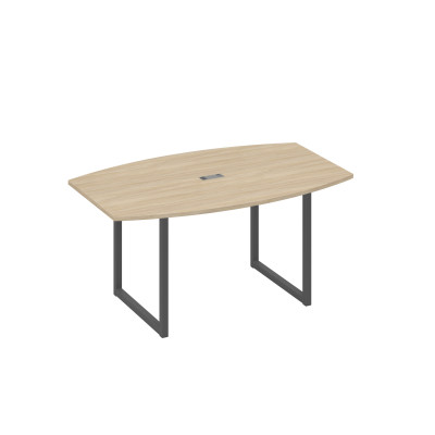 Стол 160 для переговоров на каркасе QUATTRO дуб скандинавский / металлокаркас антрацит А4 А4 111 ДК