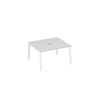 Стол 160 металлокаркас TRE в переговорную серый / металлокаркас белый А4 Б3 132 СЕ
