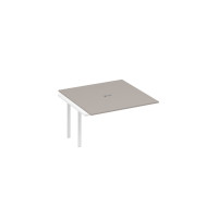 Секция стола для переговоров на металлокаркасе TRE мокко премиум / металлокаркас белый А4 Б3 135-1 МП