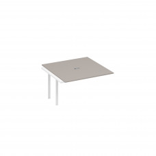 Секция стола для переговоров на металлокаркасе TRE мокко премиум / металлокаркас белый А4 Б3 135-1 МП