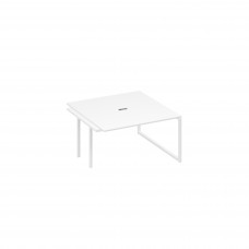 Секция стола для переговоров опоры QUATTRO белый премиум / металлокаркас белый А4 Б4 135-1 БП