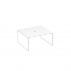 Стол переговорный 160 на каркасе QUATTRO белый премиум / металлокаркас белый А4 Б4 136 БП