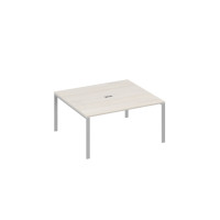 Стол 160 на каркасе UNO для переговоров дуб / металлокаркас серый А4 С1 136 ДШ