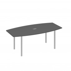Стол для переговоров 200 на каркасе DUE антрацит премиум / металлокаркас серый А4 С2 113 АР