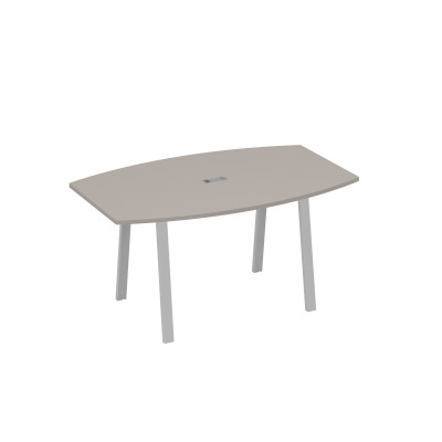 Стол 160 переговорный на ножках TRE мокко премиум / металлокаркас серый А4 С3 111 МП