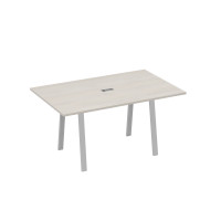Стол 160 в переговорную металлокаркас TRE дуб / металлокаркас серый А4 С3 121 ДШ