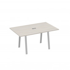 Стол 160 в переговорную металлокаркас TRE дуб / металлокаркас серый А4 С3 121 ДШ