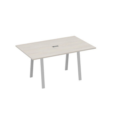 Стол 160 в переговорную металлокаркас TRE дуб / металлокаркас серый А4 С3 121 ДШ