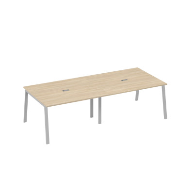 Стол 280 переговорный с металлокаркасом TRE дуб скандинавский / металлокаркас серый А4 С3 132-2 ДК