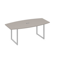 Стол переговорный 200 с металлокаркасом QUATTRO мокко премиум / металлокаркас серый А4 С4 113 МП