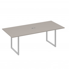 Стол 220 переговорный с металлокаркасом QUATTRO мокко премиум / металлокаркас серый А4 С4 124 МП