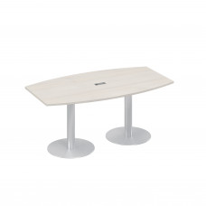 Стол 180x100 фигурный на опорах-колоннах переговорный дуб шамони А4 ХР 112 ДШ