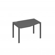 Стол на металлокаркасе UNO эргономичный левый "Техно" антрацит премиум / металлокаркас антрацит А4 А1 061 АР