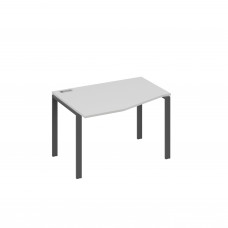Стол на металлокаркасе UNO эргономичный левый "Техно" серый / металлокаркас антрацит А4 А1 061 СЕ