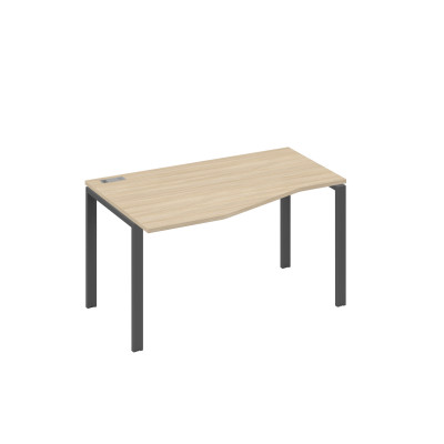 Стол левый "Техно" на металлокаркасе UNO эргономичный дуб скандинавский / металлокаркас антрацит А4 А1 063 ДК