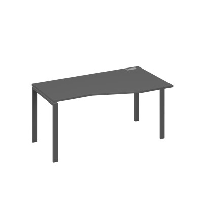 Стол правый "Техно" на металлокаркасе UNO эргономичный антрацит премиум / металлокаркас антрацит А4 А1 066 АР
