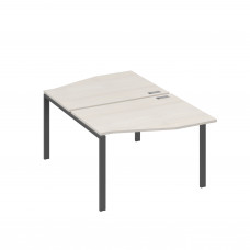 Рабочая станция столы Техно на металлокаркасе UNO (2х120) дуб / металлокаркас антрацит А4 А1 189 ДШ