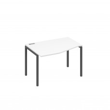 Стол "Техно" левый на металлокаркасе DUE эргономичный белый премиум / металлокаркас антрацит А4 А2 061 БП
