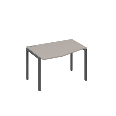 Стол "Техно" левый на металлокаркасе DUE эргономичный мокко премиум / металлокаркас антрацит А4 А2 061 МП