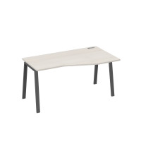 Стол правый "Техно" на металлокаркасе TRE эргономичный дуб / металлокаркас антрацит А4 А3 066 ДШ