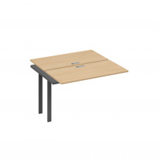 Секция стола рабочей станции на металлокаркасе TRE (2х120) натуральный дуб / металлокаркас антрацит А4 А3 170-1 НД
