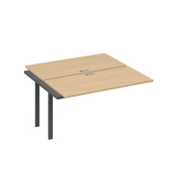 Секция (2х140) стола рабочей станции опоры UNO натуральный дуб / металлокаркас антрацит А4 А1 174-1 НД