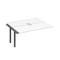 Секция стола станции 2х160 с каркасом TRE белый премиум / металлокаркас антрацит А4 А3 175-1 БП