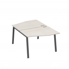 Рабочая станция со столами Техно на металлокаркасе TRE (2х120) дуб / металлокаркас антрацит А4 А3 189 ДШ