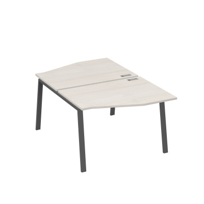 Рабочая станция со столами Техно на металлокаркасе TRE (2х120) дуб / металлокаркас антрацит А4 А3 189 ДШ