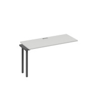 Секция стола рабочей станции на опорах DUE серый / металлокаркас антрацит А4 А2 004-1 СЕ