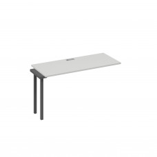 Секция стола рабочей станции на опорах DUE серый / металлокаркас антрацит А4 А2 004-1 СЕ