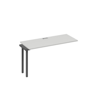 Секция стола рабочей станции на опорах DUE серый / металлокаркас антрацит А4 А2 004-1 СЕ