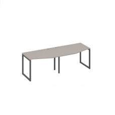 Станция QUATTRO 2х120 столы Техно на металлокаркасе мокко премиум / металлокаркас антрацит А4 А4 061-2 МП