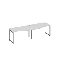 Рабочая станция столы Техно (2х140) каркас DUE металлический серый / металлокаркас антрацит А4 А2 063-2 СЕ