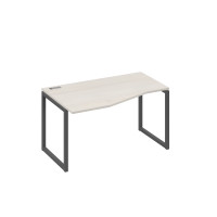 Стол левый эргономичный "Техно" металлокаркас QUATTRO дуб / металлокаркас антрацит А4 А4 063 ДШ