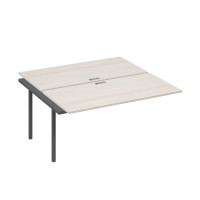 Секция стола на металлокаркасе DUE (2х160) дуб / металлокаркас антрацит А4 А2 178-1 ДШ