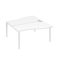 Рабочая станция столы Техно" каркас UNO (2х160) белый премиум / металлокаркас белый А4 Б1 191 БП