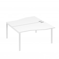 Рабочая станция столы Техно" каркас UNO (2х160) белый премиум / металлокаркас белый А4 Б1 191 БП
