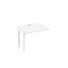 Секция 100 стола рабочей станции с каркасом UNO белый премиум / металлокаркас белый А4 Б1 022-1 БП