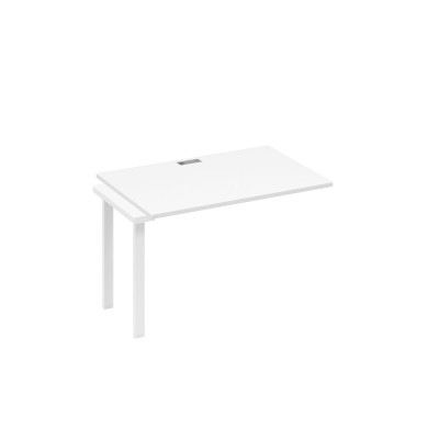 Секция 120 стола станции с опорами TRE белый премиум / металлокаркас белый А4 Б3 023-1 БП