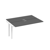Секция стола рабочей станции на металлокаркасе UNO (2х160) антрацит премиум / металлокаркас белый А4 Б1 172-1 АР