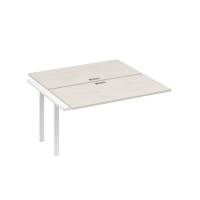 Секция стола рабочей станции на металлокаркасе TRE (2х140) дуб / металлокаркас белый А4 Б3 174-1 ДШ