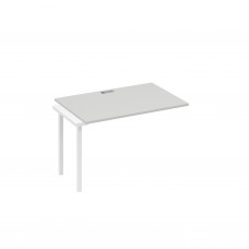 Секция стола 120 на металлокаркасе QUATTRO серый / металлокаркас белый А4 Б4 023-1 СЕ
