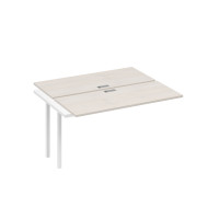 Секция рабочей станции на каркасе DUE (2х140) дуб / металлокаркас белый А4 Б2 171-1 ДШ