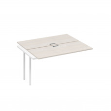 Секция рабочей станции на каркасе DUE (2х140) дуб / металлокаркас белый А4 Б2 171-1 ДШ