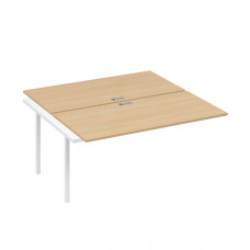 Секция для рабочей станции 2х160 опоры QUATTRO натуральный дуб / металлокаркас белый А4 Б4 178-1 НД