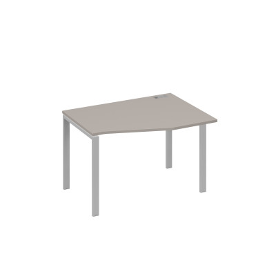 Стол правый "Техно" эргономичный на металлокаркасе UNO мокко премиум / металлокаркас серый А4 С1 062 МП