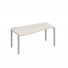 Стол эргономичный левый "Техно" на металлокаркасе UNO дуб / металлокаркас серый А4 С1 065 ДШ