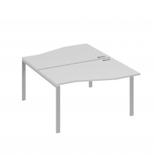 Рабочая станция каркас UNO столы (2х140) Техно серый / металлокаркас серый А4 С1 190 СЕ